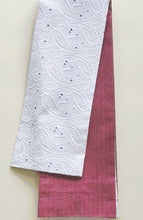 画像をギャラリービューアに読み込む, 半幅帯 ペイズリーレース/赤縞