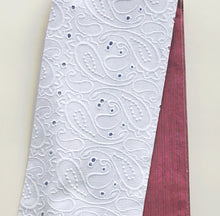 画像をギャラリービューアに読み込む, 半幅帯 ペイズリーレース/赤縞
