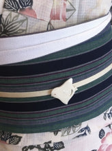 画像をギャラリービューアに読み込む, 半幅帯 伊勢木綿緑紺縞/木綿真っ白