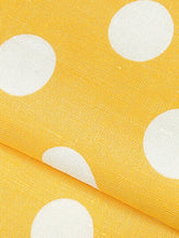 画像をギャラリービューアに読み込む, 半幅帯 黄色どっとちゃん/綿麻透かし織