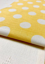 画像をギャラリービューアに読み込む, 半幅帯 黄色どっとちゃん/綿麻透かし織