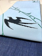 画像をギャラリービューアに読み込む, 半幅帯 つばめ/手もみ麻(紺色)