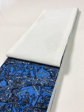 画像をギャラリービューアに読み込む, 半幅帯 綿麻透かし織/ネイビーブルー花柄