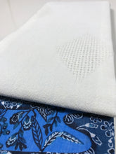 画像をギャラリービューアに読み込む, 半幅帯 綿麻透かし織/ネイビーブルー花柄