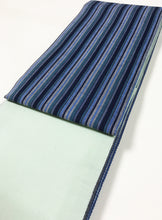 画像をギャラリービューアに読み込む, 半幅帯 紺ストライプ/ペパーミントグリーン