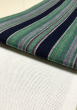 画像をギャラリービューアに読み込む, 半幅帯 伊勢木綿緑紺縞/木綿真っ白