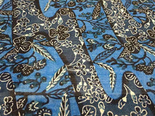 画像をギャラリービューアに読み込む, 半幅帯 綿麻透かし織/ネイビーブルー花柄