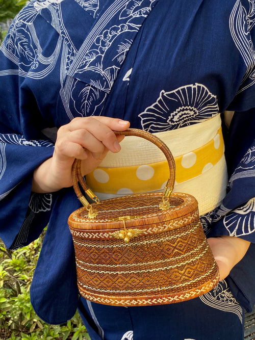 アールヌーボー　紺