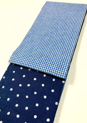 半幅帯　おちびどっとちゃん／ギンガム