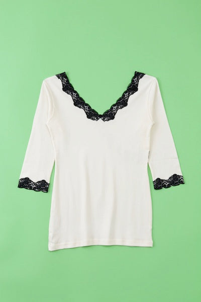 オーガニックコットン ６分丈袖アンダーシャツ