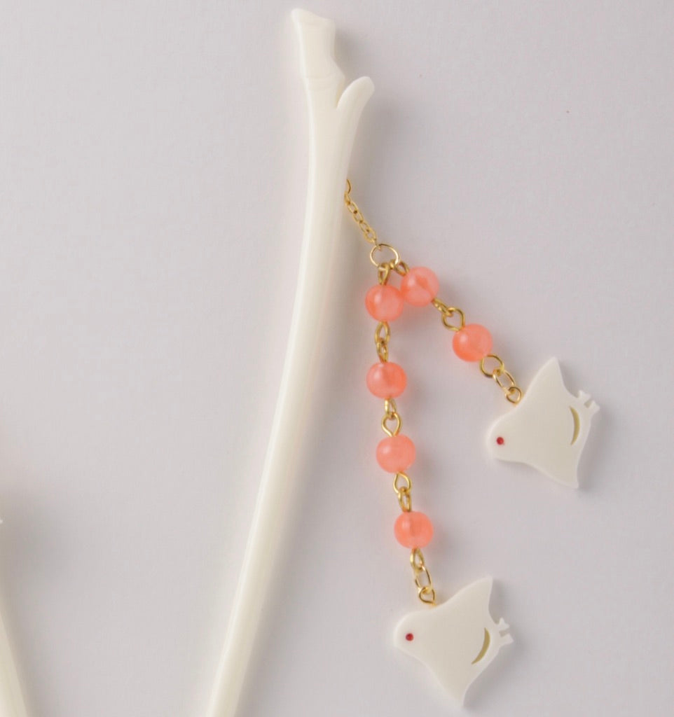 ちどぶらりんかんざし／象牙風